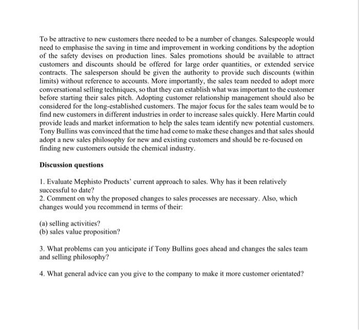 Case Study 1: Mephisto Products Ltd 'Yet another