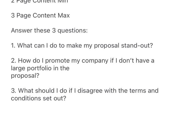 subject: project management 3 Page Content Max