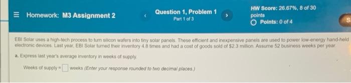 Homework: M3 Assignment 2 Question 1, Problem 1