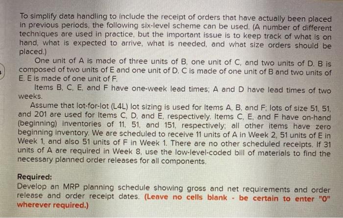 To simplify data handling to include the receipt
