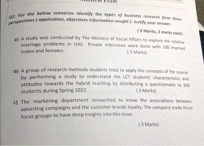 perspectives (application, objectives information