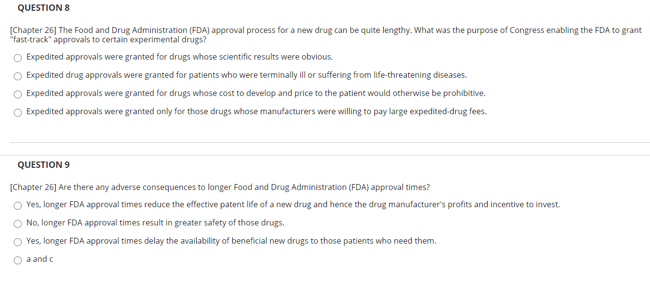 QUESTION 6 [Chapter 26] Are there any adverse