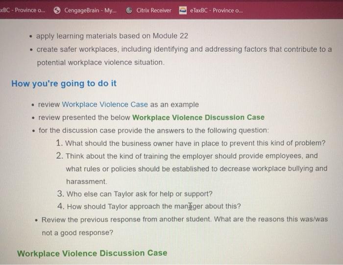 XBC - Province o. CengageBrain - My... Citrix