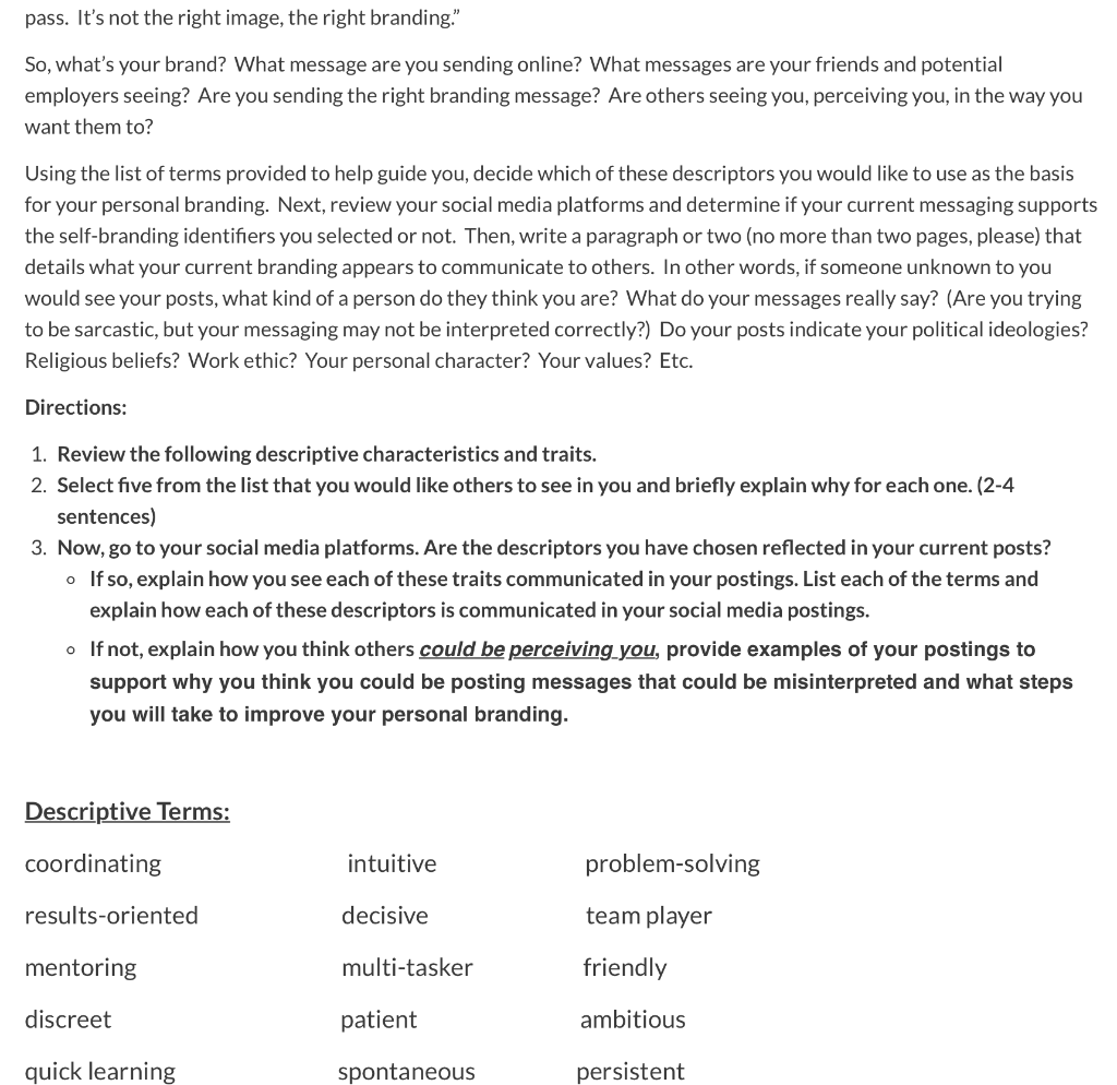 Branding and Social Media Personal Reveal