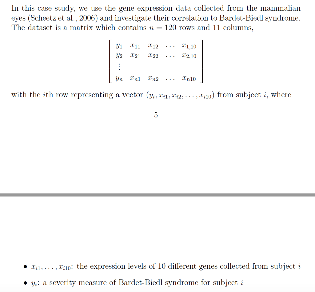 In this case study, we use the gene expression