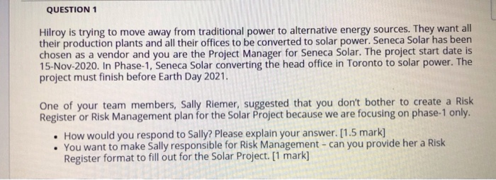 the course name is Project management. plaese