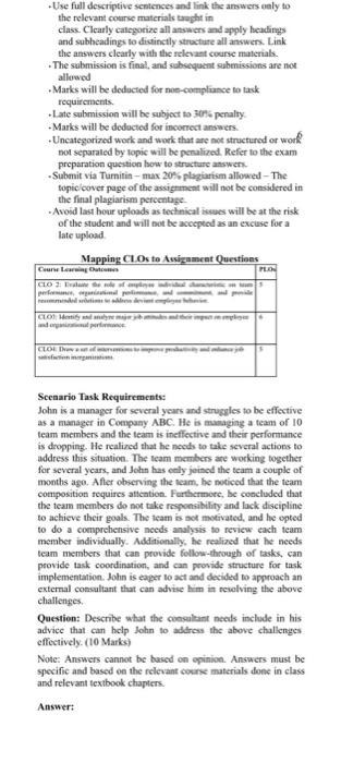 Use full descriptive sentences and link the