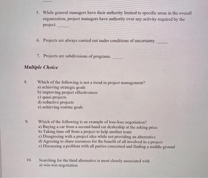 5. While general managers have their authority