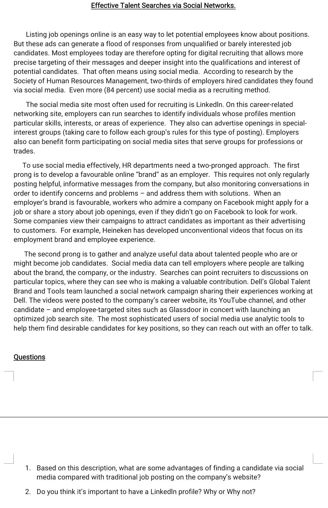 Effective Talent Searches via Social Networks.