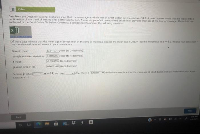 Video Data from the Office for National
