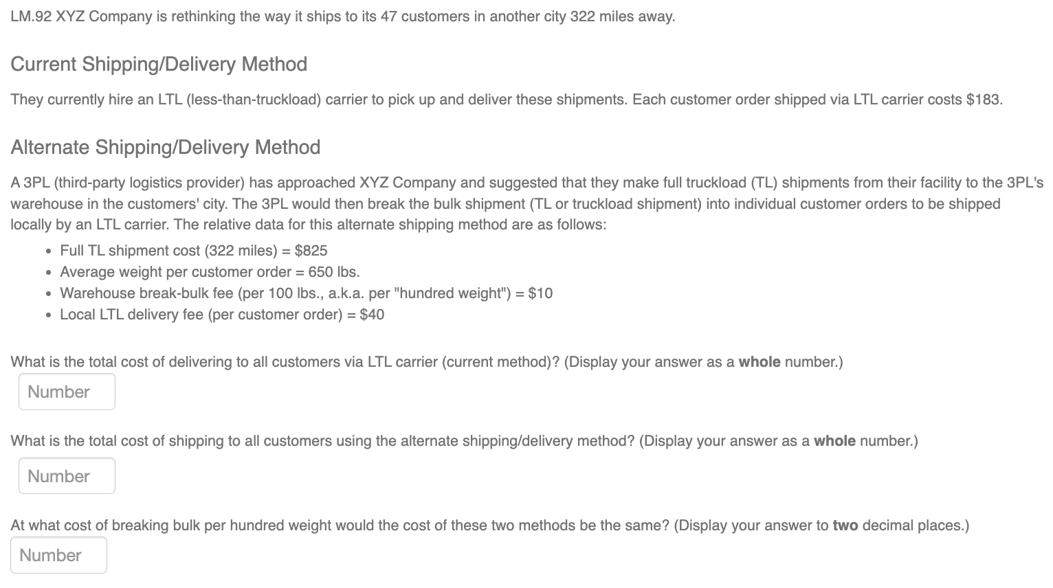 LM.92 XYZ Company is rethinking the way it ships