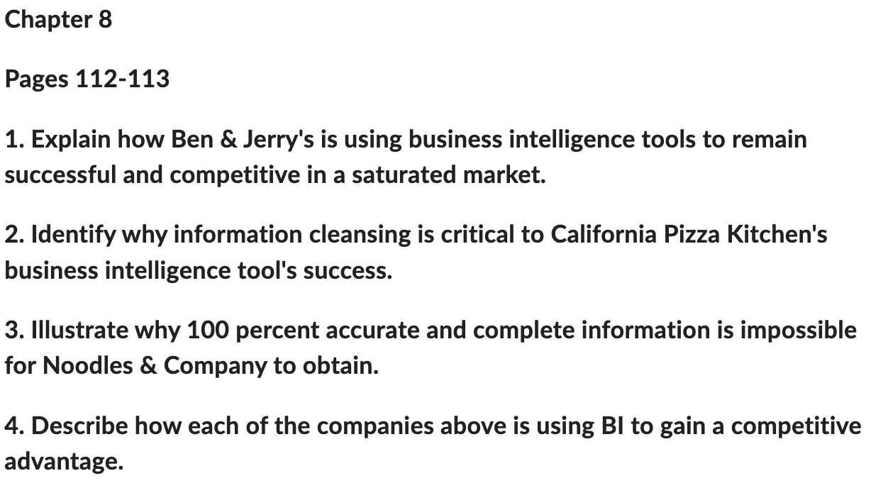 Pages 112-113 1. Explain how Ben \& Jerry's is