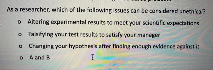 As a researcher, which of the following issues