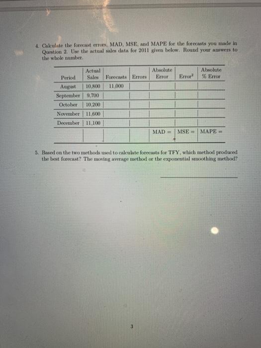 Search Forecasting: Measuring Forecast Accuracy