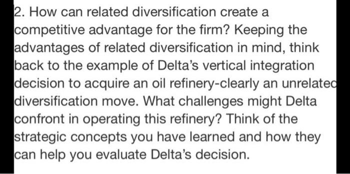 2. How can related diversification create a