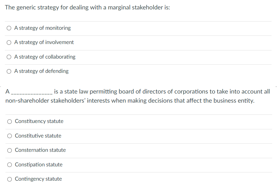 The generic strategy for dealing with a marginal