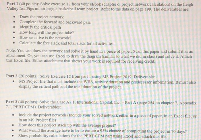 please help!! Part 1 (40 points): Solve exercise