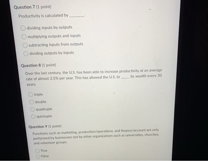 answer all of the multiple choice questions