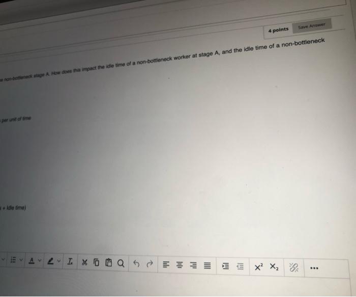 Save Answer 4 points A How does na mpact the idle