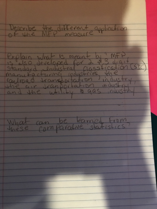 Describe the different application of the MFP