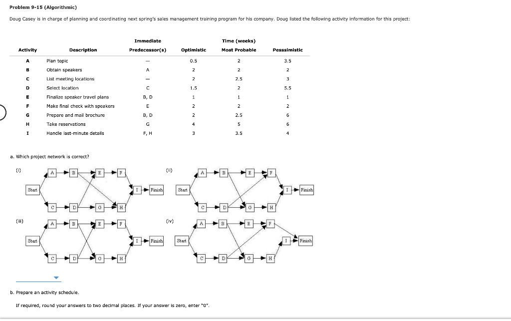 Problem 9-15 (Algorithmic) Doug Casey is in