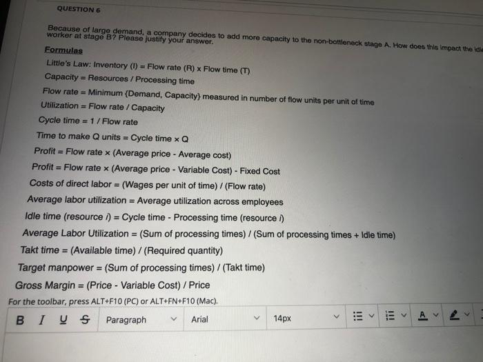 Save Answer 4 points A How does na mpact the idle