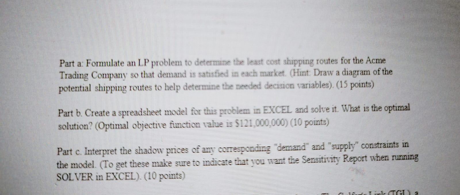 Problem #1: The Acme Tractor Company produces