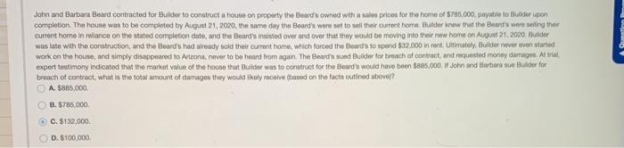 John and Barbara Beard contracted for Builder to