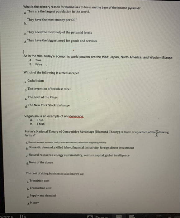 a What is the primary reason for businesses to