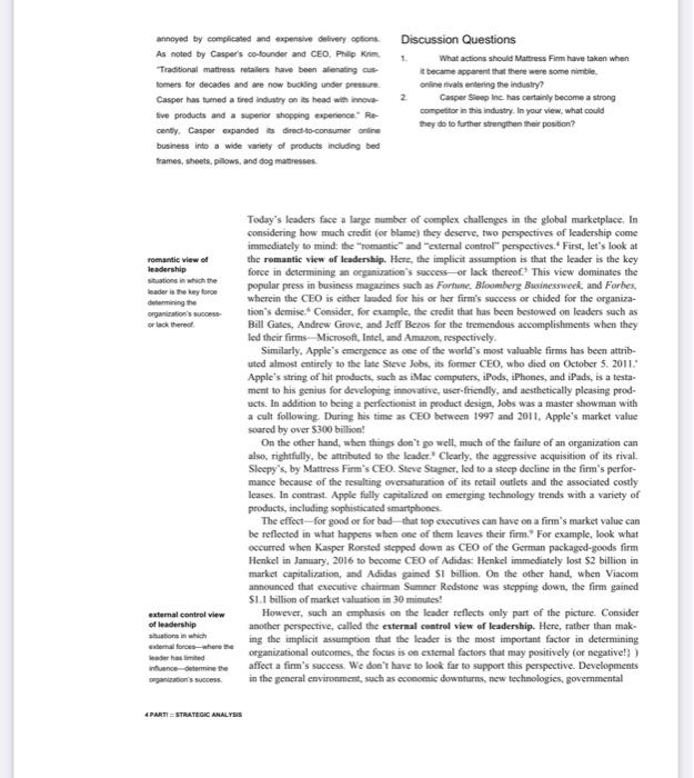 summary the case study related to strategic