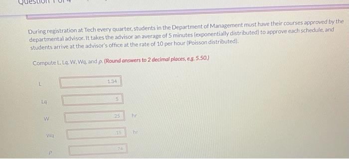 During registration at Tech every quarter,