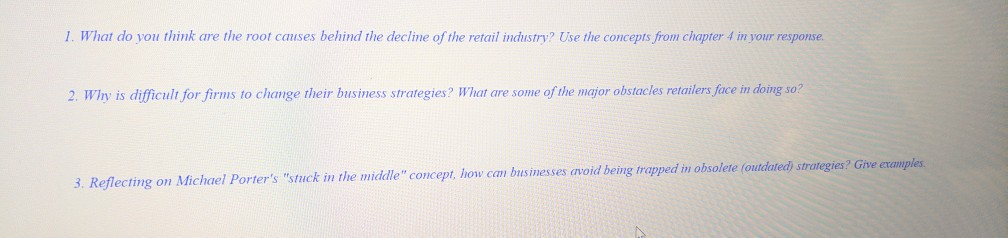 1. What do you think are the root causes behind