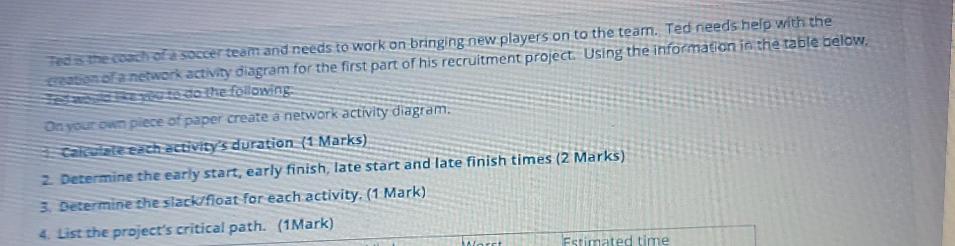 es the coach of a soccer team and needs to work