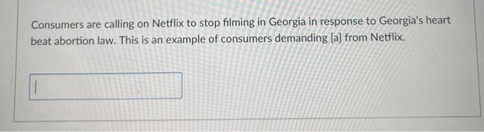 Consumers are calling on Netflix to stop filming