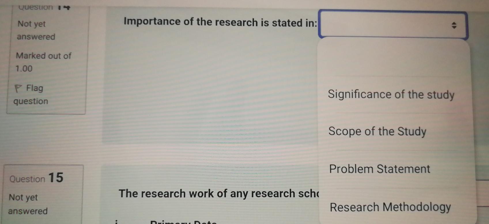 Question 13 Which one of the following is a