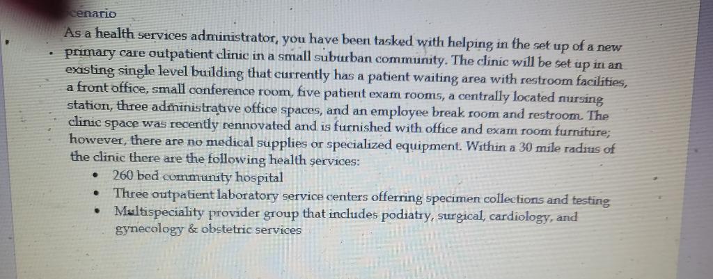 Read the scenario and in 400 words write a letter