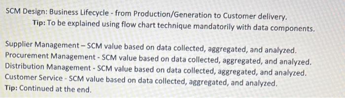 SCM Design: Business Lifecycle - from