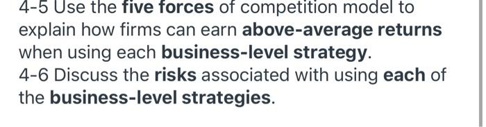 answer both please 4-5 Use the five forces of