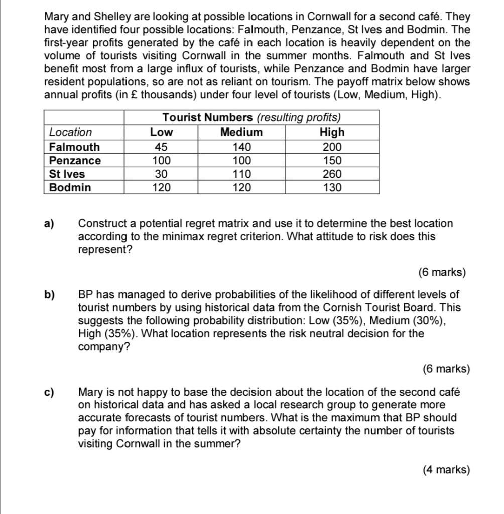 provide solution to all these 3 parts. Mary and