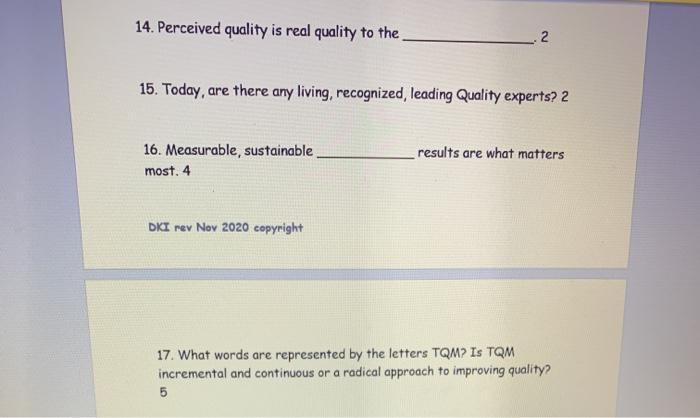 8. When using SPC for Process Control, what are