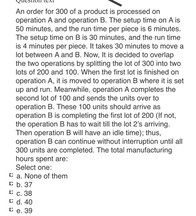 QuestIuII url An order for 300 of a product is