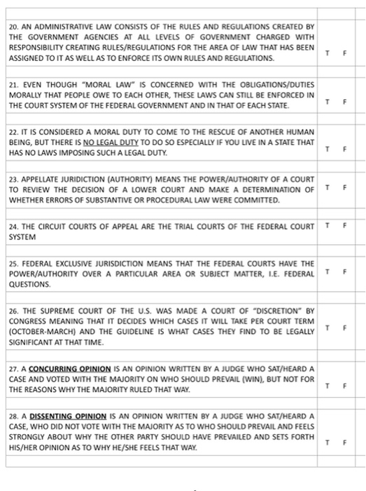 20. AN ADMINISTRATIVE LAW CONSISTS OF THE RULES