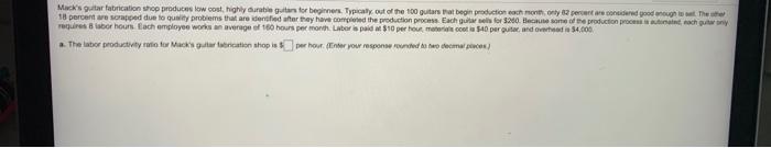 Mack's guitar fabrication shop produces low cost,