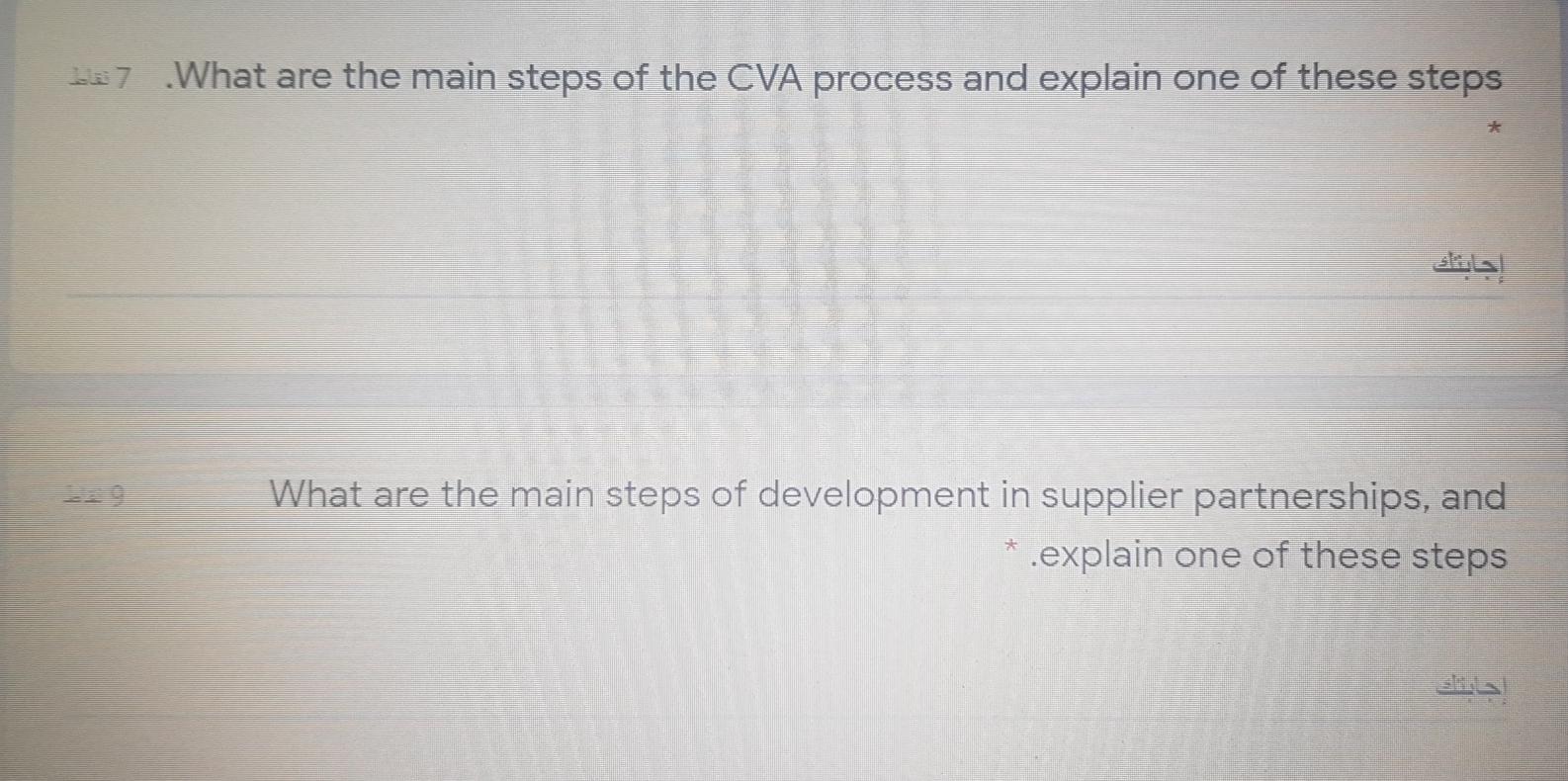 287 What are the main steps of the CVA process