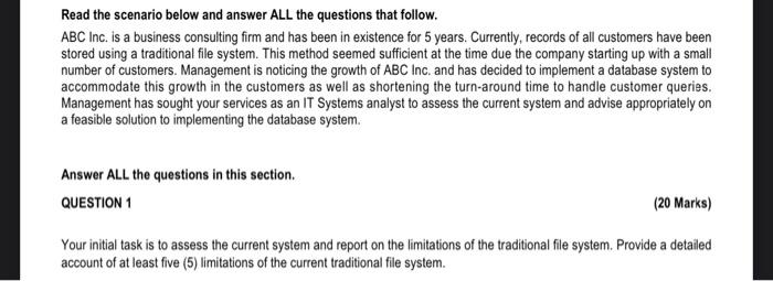 please answer question one in full worth 20marks.