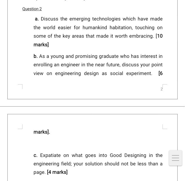 Question 2 a. Discuss the emerging technologies