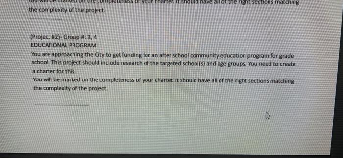 create a project charter for this project. you