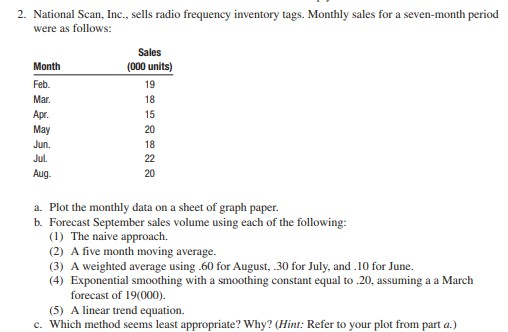 #2 a through c. NOTE: Problem 2b. (1), change to