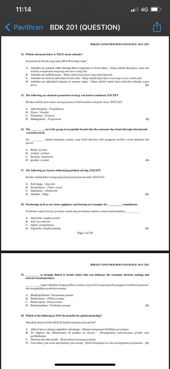 HI CAN I GET ANSWER FOR QUESTION 16 UNTIL