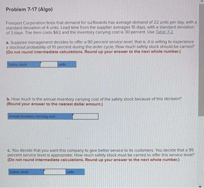 Will thumbs up if correct, thank you Problem 7-17